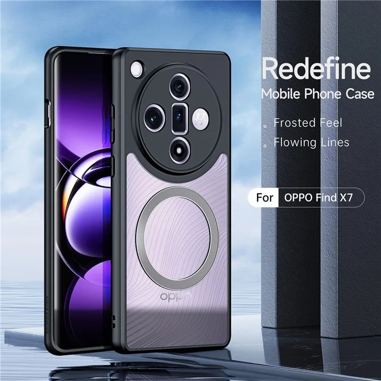 DUX DUCIS Aimo Series for Oppo Find X7 5G Magnetic Case TPU+PC Anti-Fall Phone Cover (REACH Certification)