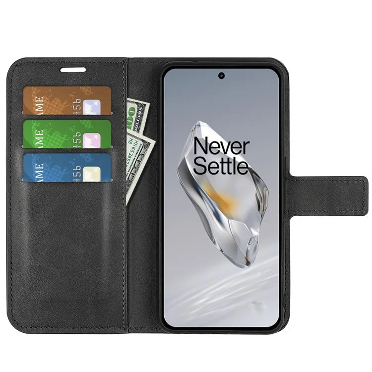 For OnePlus 12 5G PU Leather Folio Cover Magnetic Buckle Flip Phone Case Wallet