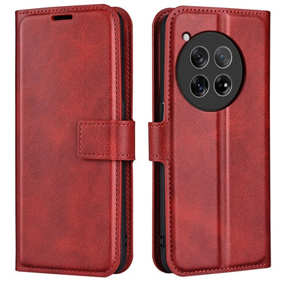For OnePlus 12 5G PU Leather Folio Cover Magnetic Buckle Flip Phone Case Wallet