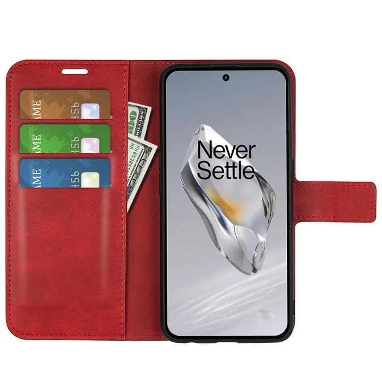 For OnePlus 12 5G PU Leather Folio Cover Magnetic Buckle Flip Phone Case Wallet