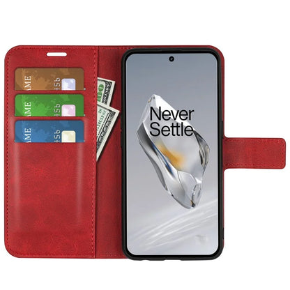 For OnePlus 12 5G PU Leather Folio Cover Magnetic Buckle Flip Phone Case Wallet