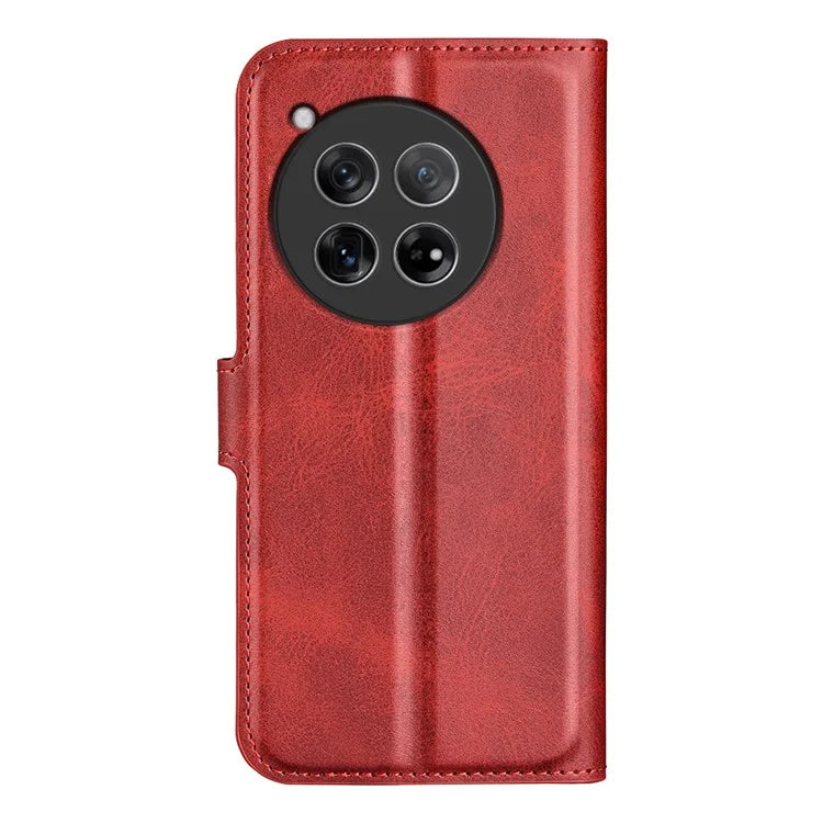 For OnePlus 12 5G PU Leather Folio Cover Magnetic Buckle Flip Phone Case Wallet