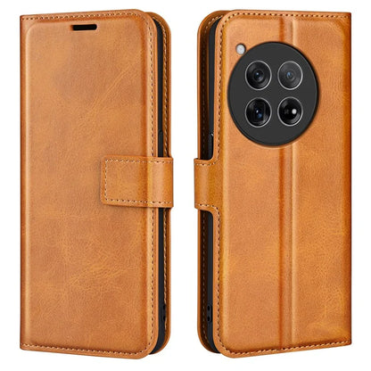 For OnePlus 12 5G PU Leather Folio Cover Magnetic Buckle Flip Phone Case Wallet