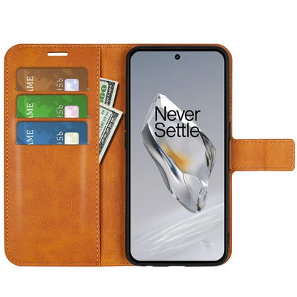 For OnePlus 12 5G PU Leather Folio Cover Magnetic Buckle Flip Phone Case Wallet