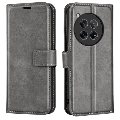 For OnePlus 12 5G PU Leather Folio Cover Magnetic Buckle Flip Phone Case Wallet