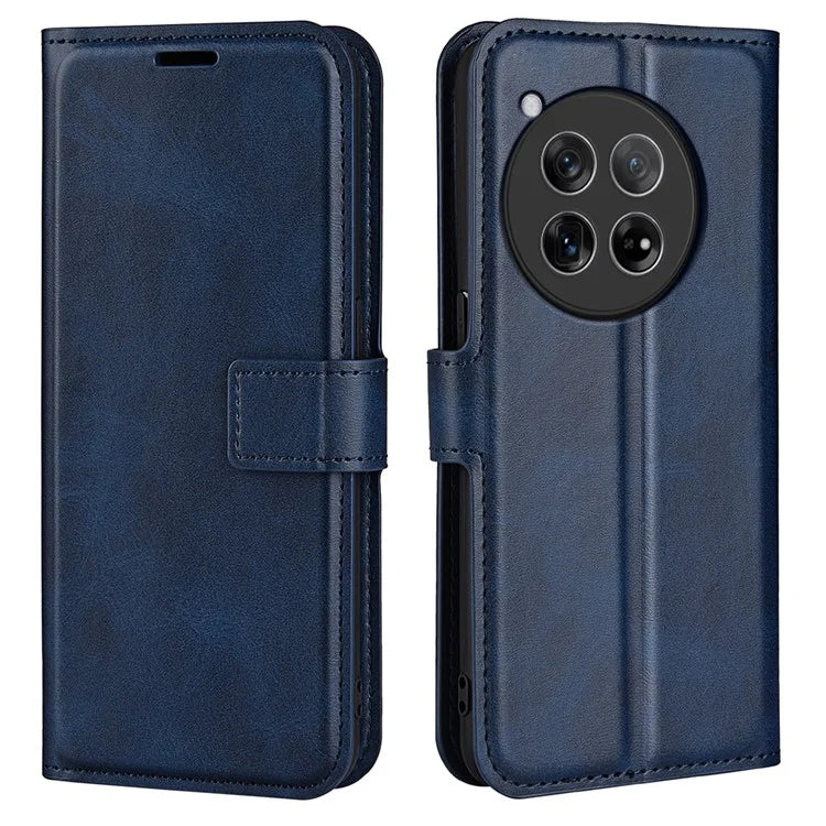 For OnePlus 12 5G PU Leather Folio Cover Magnetic Buckle Flip Phone Case Wallet
