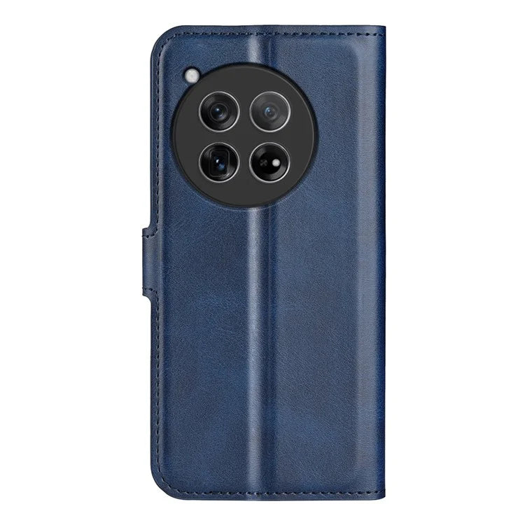 For OnePlus 12 5G PU Leather Folio Cover Magnetic Buckle Flip Phone Case Wallet