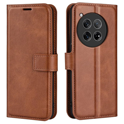 For OnePlus 12 5G PU Leather Folio Cover Magnetic Buckle Flip Phone Case Wallet