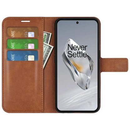 For OnePlus 12 5G PU Leather Folio Cover Magnetic Buckle Flip Phone Case Wallet