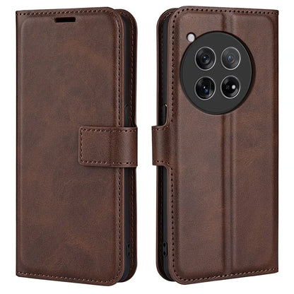 For OnePlus 12 5G PU Leather Folio Cover Magnetic Buckle Flip Phone Case Wallet