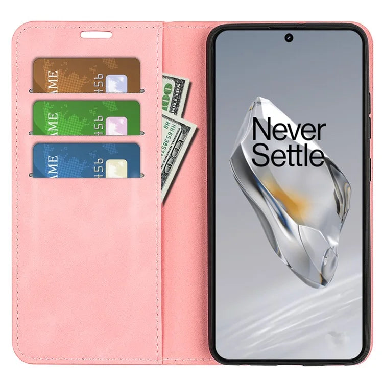 For OnePlus 12 5G PU Leather Skin-touch Case Wallet Flip Phone Cover