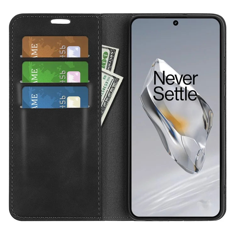For OnePlus 12 5G PU Leather Skin-touch Case Wallet Flip Phone Cover