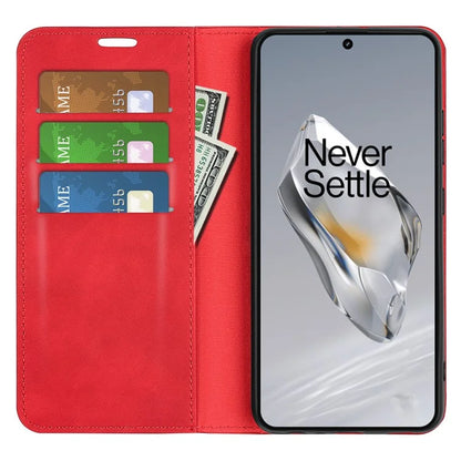 For OnePlus 12 5G PU Leather Skin-touch Case Wallet Flip Phone Cover