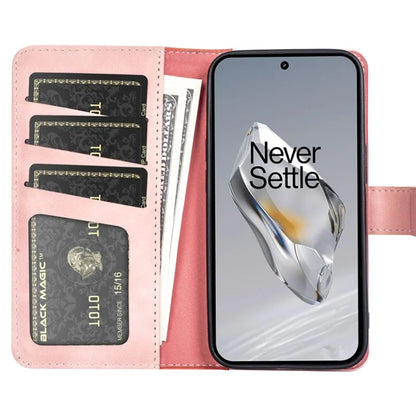 For OnePlus 12 5G Wallet PU Leather Case Color Splicing Phone Cover