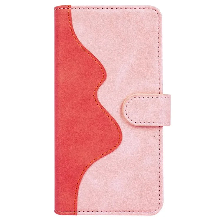 For OnePlus 12 5G Wallet PU Leather Case Color Splicing Phone Cover