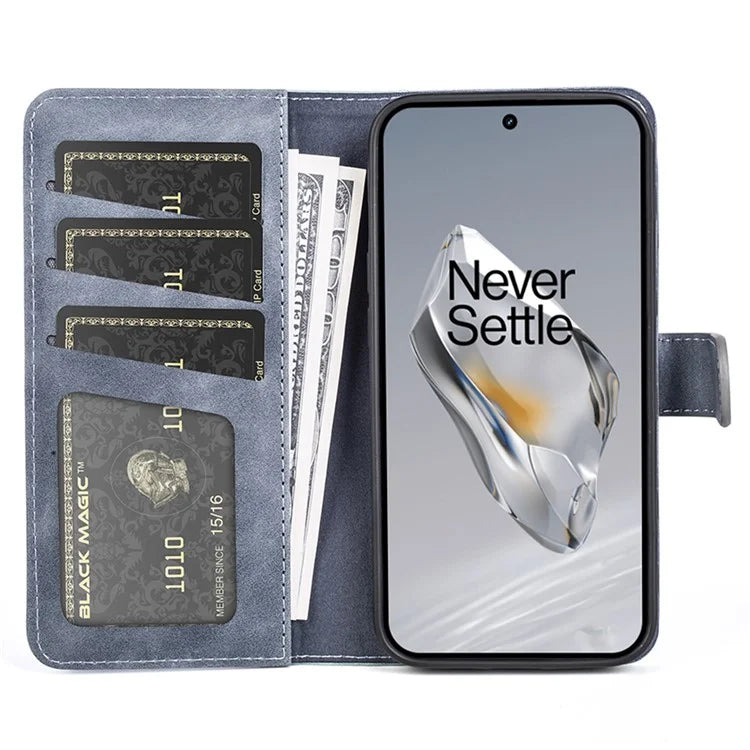 For OnePlus 12 5G Wallet PU Leather Case Color Splicing Phone Cover