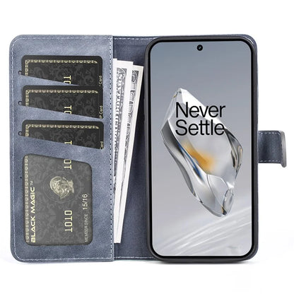 For OnePlus 12 5G Wallet PU Leather Case Color Splicing Phone Cover