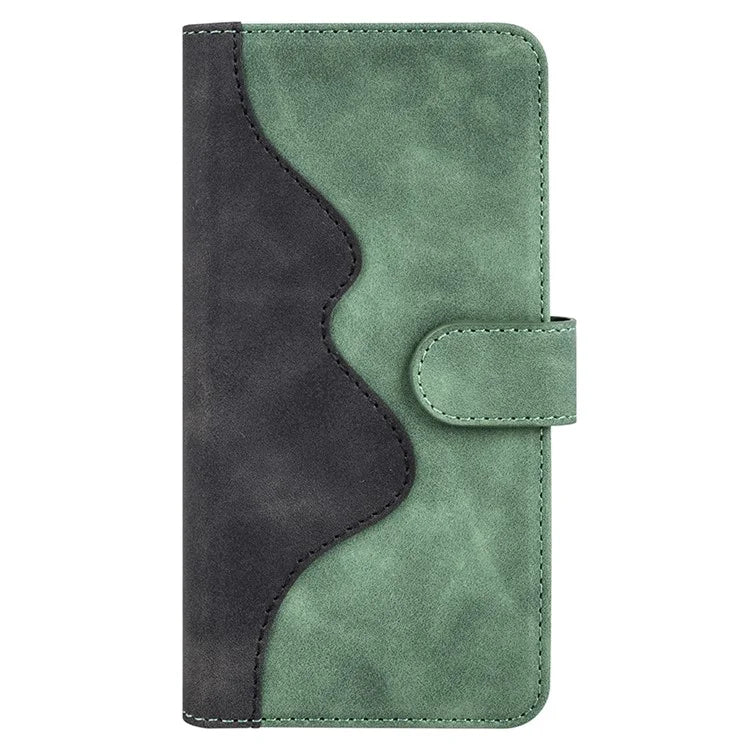 For OnePlus 12 5G Wallet PU Leather Case Color Splicing Phone Cover