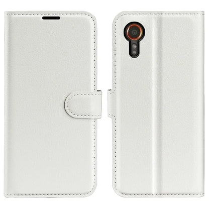 For Samsung Galaxy Xcover 7 Litchi Texture PU Leather Wallet Case Card Slot Stand Phone Cover