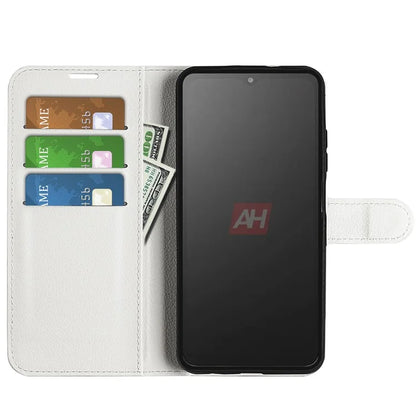 For Samsung Galaxy Xcover 7 Litchi Texture PU Leather Wallet Case Card Slot Stand Phone Cover