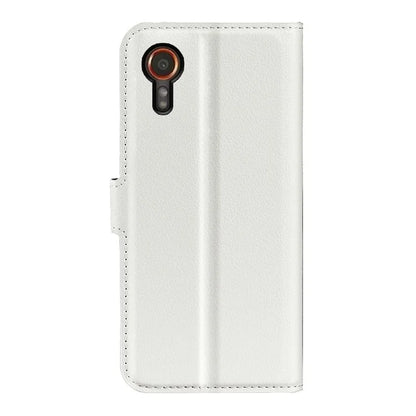 For Samsung Galaxy Xcover 7 Litchi Texture PU Leather Wallet Case Card Slot Stand Phone Cover