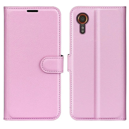 For Samsung Galaxy Xcover 7 Litchi Texture PU Leather Wallet Case Card Slot Stand Phone Cover