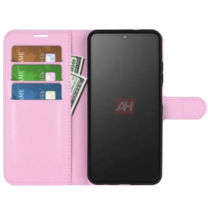 For Samsung Galaxy Xcover 7 Litchi Texture PU Leather Wallet Case Card Slot Stand Phone Cover