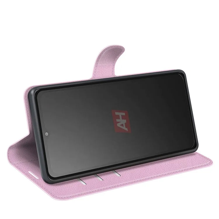 For Samsung Galaxy Xcover 7 Litchi Texture PU Leather Wallet Case Card Slot Stand Phone Cover