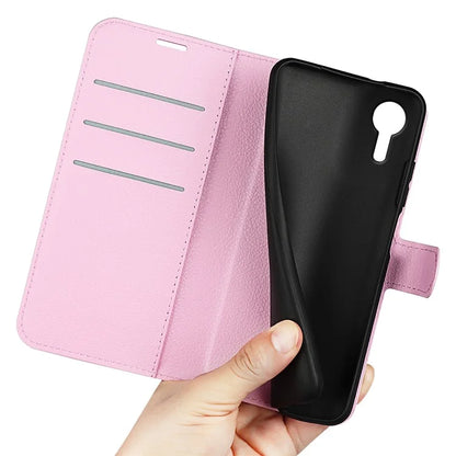 For Samsung Galaxy Xcover 7 Litchi Texture PU Leather Wallet Case Card Slot Stand Phone Cover