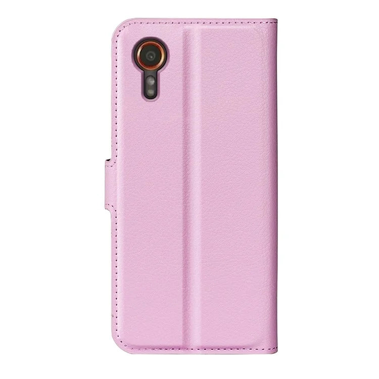 For Samsung Galaxy Xcover 7 Litchi Texture PU Leather Wallet Case Card Slot Stand Phone Cover