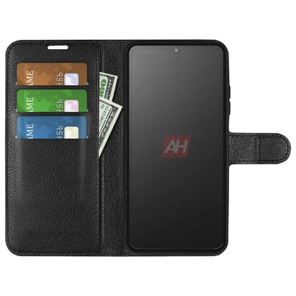 For Samsung Galaxy Xcover 7 Litchi Texture PU Leather Wallet Case Card Slot Stand Phone Cover