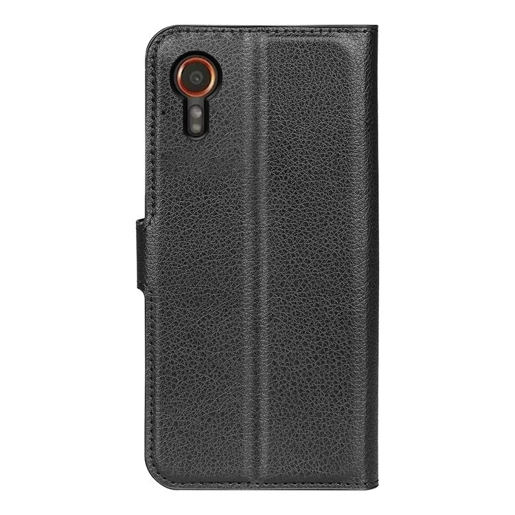 For Samsung Galaxy Xcover 7 Litchi Texture PU Leather Wallet Case Card Slot Stand Phone Cover