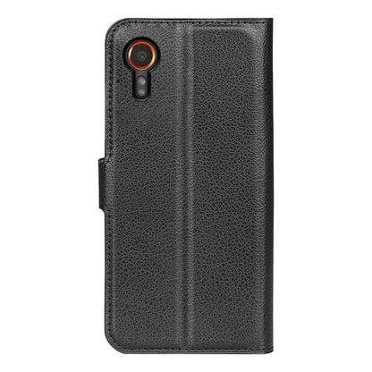 For Samsung Galaxy Xcover 7 Litchi Texture PU Leather Wallet Case Card Slot Stand Phone Cover
