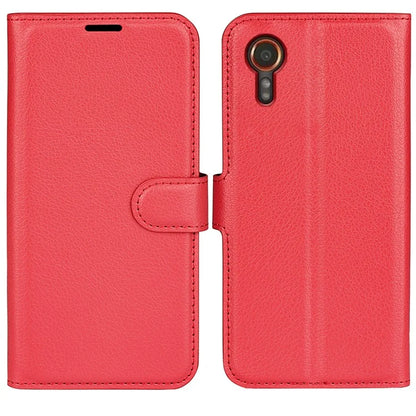 For Samsung Galaxy Xcover 7 Litchi Texture PU Leather Wallet Case Card Slot Stand Phone Cover