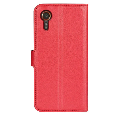 For Samsung Galaxy Xcover 7 Litchi Texture PU Leather Wallet Case Card Slot Stand Phone Cover