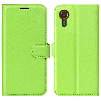 For Samsung Galaxy Xcover 7 Litchi Texture PU Leather Wallet Case Card Slot Stand Phone Cover
