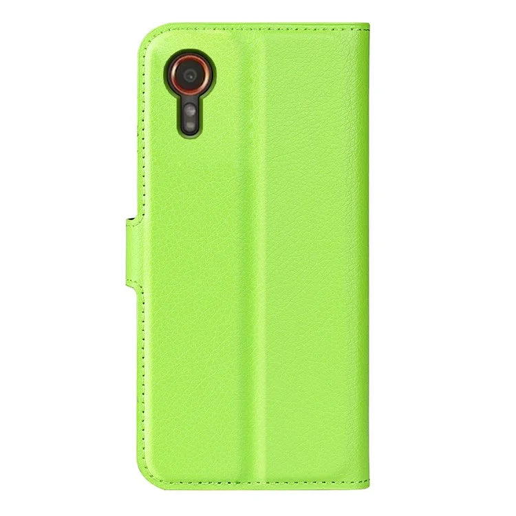 For Samsung Galaxy Xcover 7 Litchi Texture PU Leather Wallet Case Card Slot Stand Phone Cover