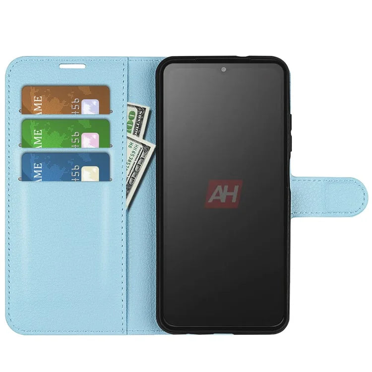 For Samsung Galaxy Xcover 7 Litchi Texture PU Leather Wallet Case Card Slot Stand Phone Cover
