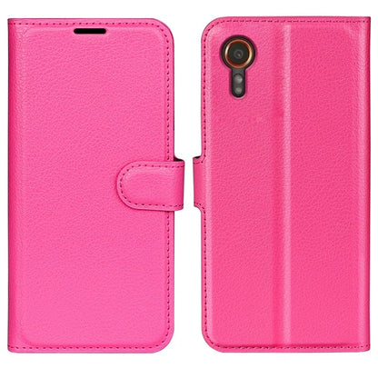 For Samsung Galaxy Xcover 7 Litchi Texture PU Leather Wallet Case Card Slot Stand Phone Cover