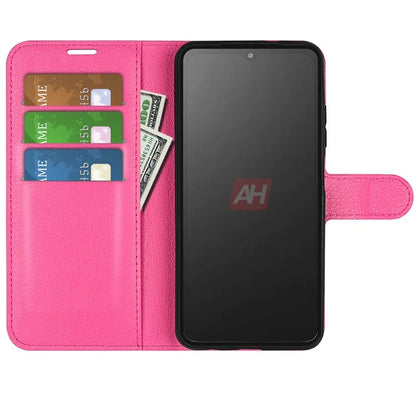 For Samsung Galaxy Xcover 7 Litchi Texture PU Leather Wallet Case Card Slot Stand Phone Cover