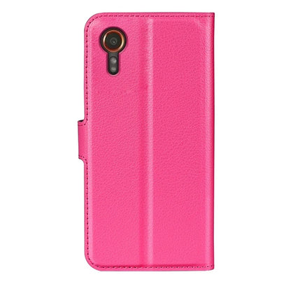For Samsung Galaxy Xcover 7 Litchi Texture PU Leather Wallet Case Card Slot Stand Phone Cover