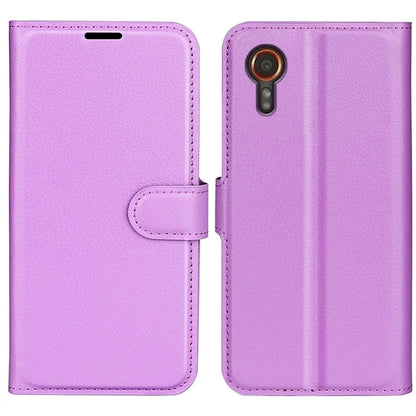 For Samsung Galaxy Xcover 7 Litchi Texture PU Leather Wallet Case Card Slot Stand Phone Cover