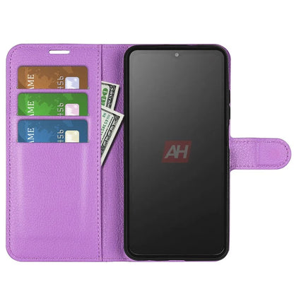 For Samsung Galaxy Xcover 7 Litchi Texture PU Leather Wallet Case Card Slot Stand Phone Cover