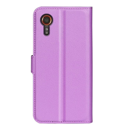 For Samsung Galaxy Xcover 7 Litchi Texture PU Leather Wallet Case Card Slot Stand Phone Cover