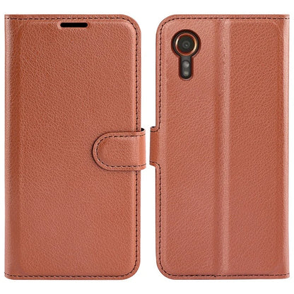 For Samsung Galaxy Xcover 7 Litchi Texture PU Leather Wallet Case Card Slot Stand Phone Cover