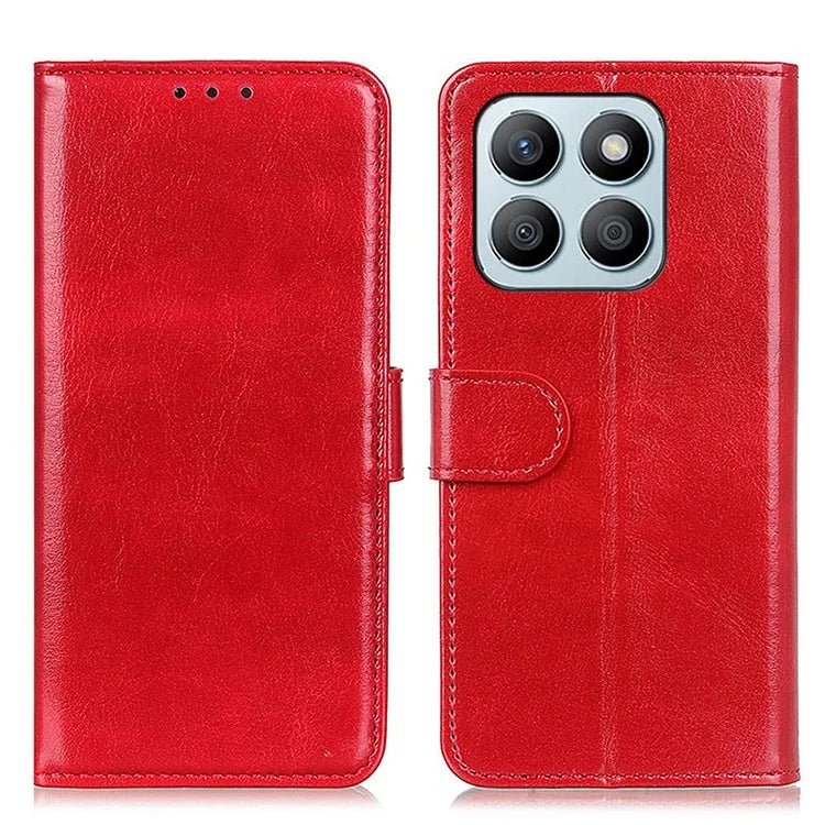 For Honor X8b 4G Case Crazy Horse Texture Leather Phone Wallet Cover
