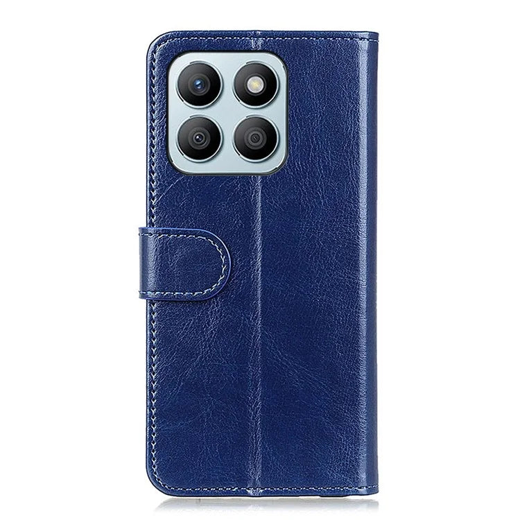 For Honor X8b 4G Case Crazy Horse Texture Leather Phone Wallet Cover