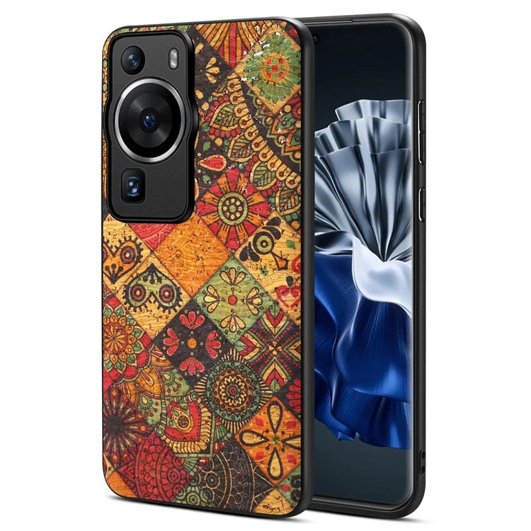 For Huawei P60 / P60 Pro Flower Case PU Leather Protective Back Cover