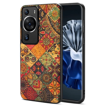 For Huawei P60 / P60 Pro Flower Case PU Leather Protective Back Cover