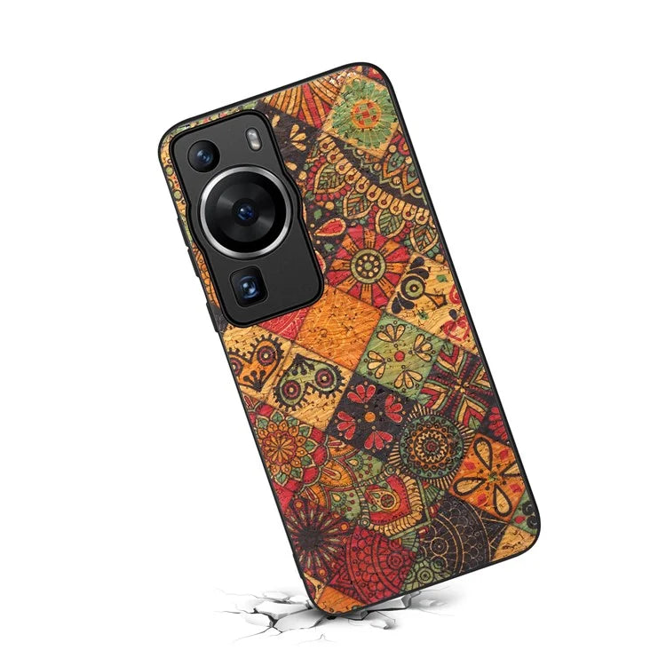For Huawei P60 / P60 Pro Flower Case PU Leather Protective Back Cover